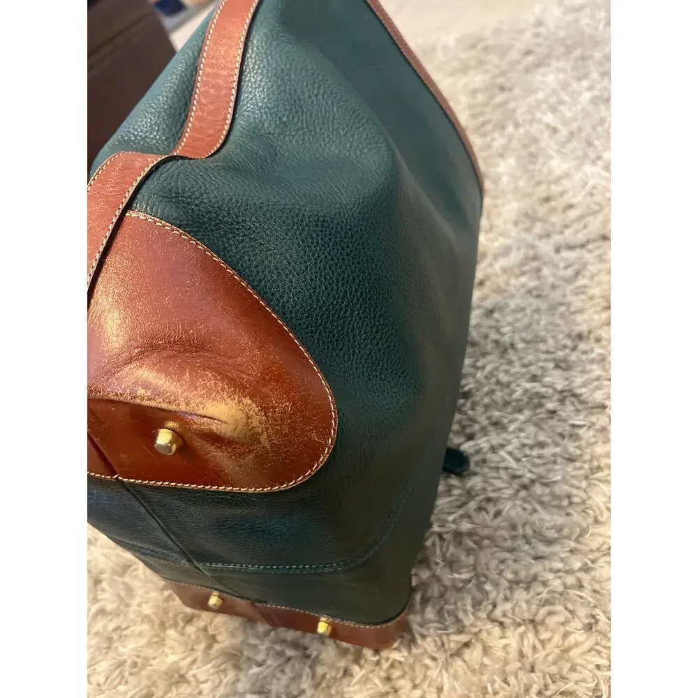 Vintage Bally leather two-tone shoulder  crossbody bag  with brown trim
